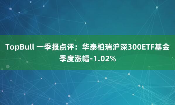 TopBull 一季报点评：华泰柏瑞沪深300ETF基金季度涨幅-1.02%