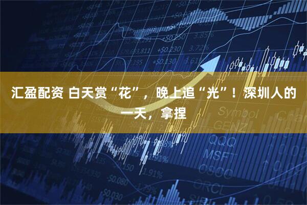 汇盈配资 白天赏“花”，晚上追“光”！深圳人的一天，拿捏