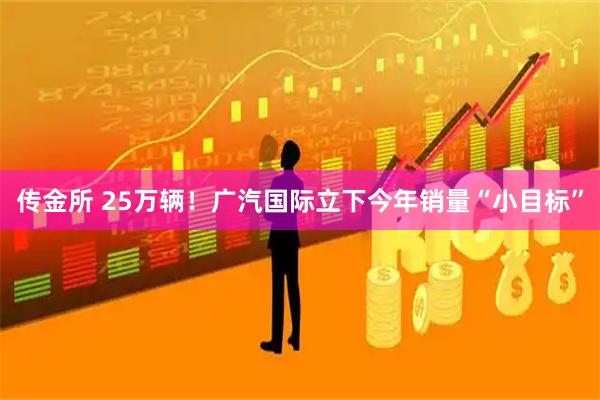 传金所 25万辆！广汽国际立下今年销量“小目标”
